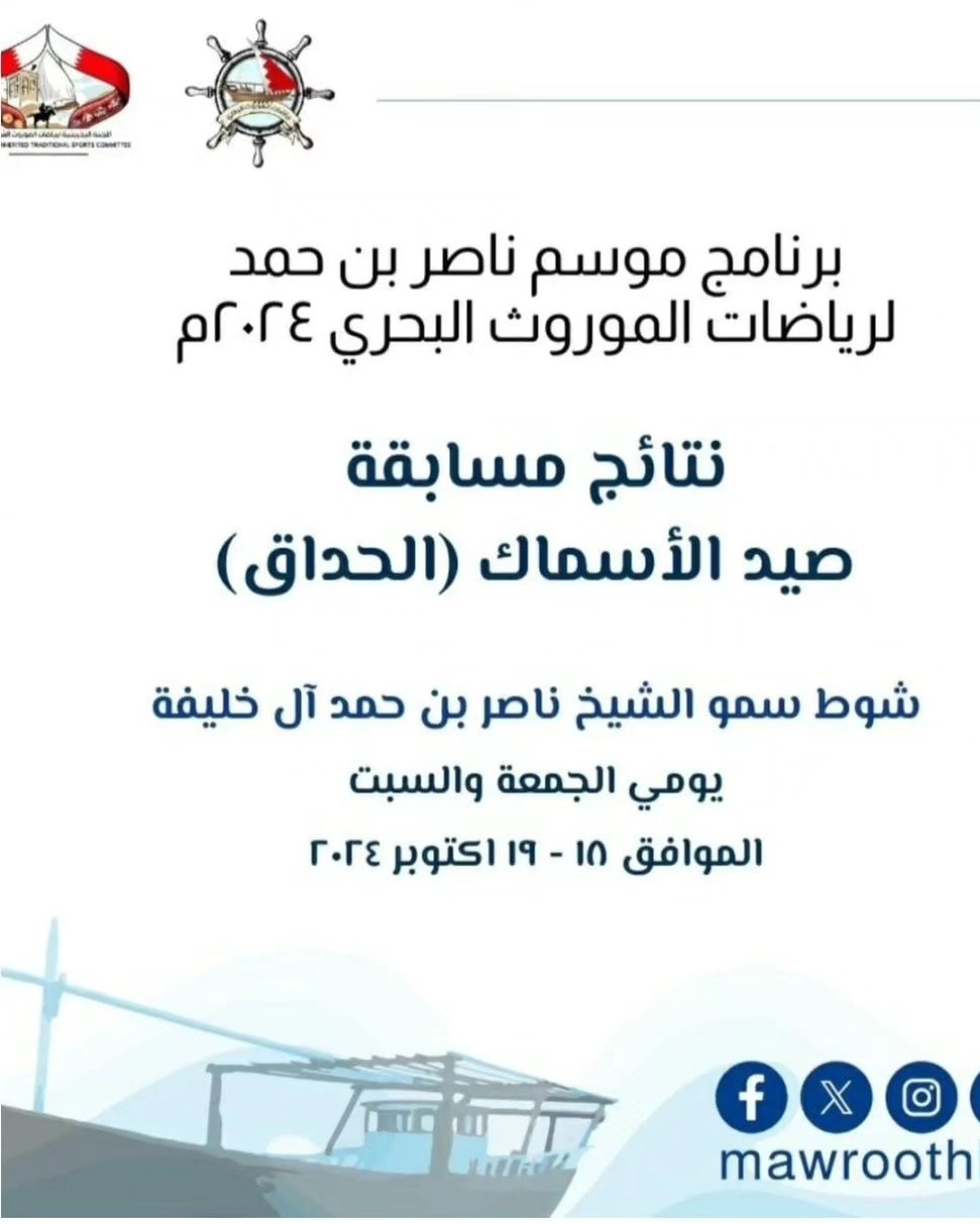 نبارك لولد العم فوزه بالمركز الاول في مسابقة صيد الأسماك... ضمن موسم ناصر بن حمد لرياضات الموروث ال… — 3
